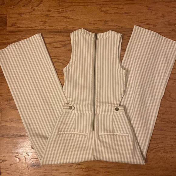 RACHEL Rachel Roy Striped Side-Cutout Jumpsuit. Size 0 - Picture 4 of 7